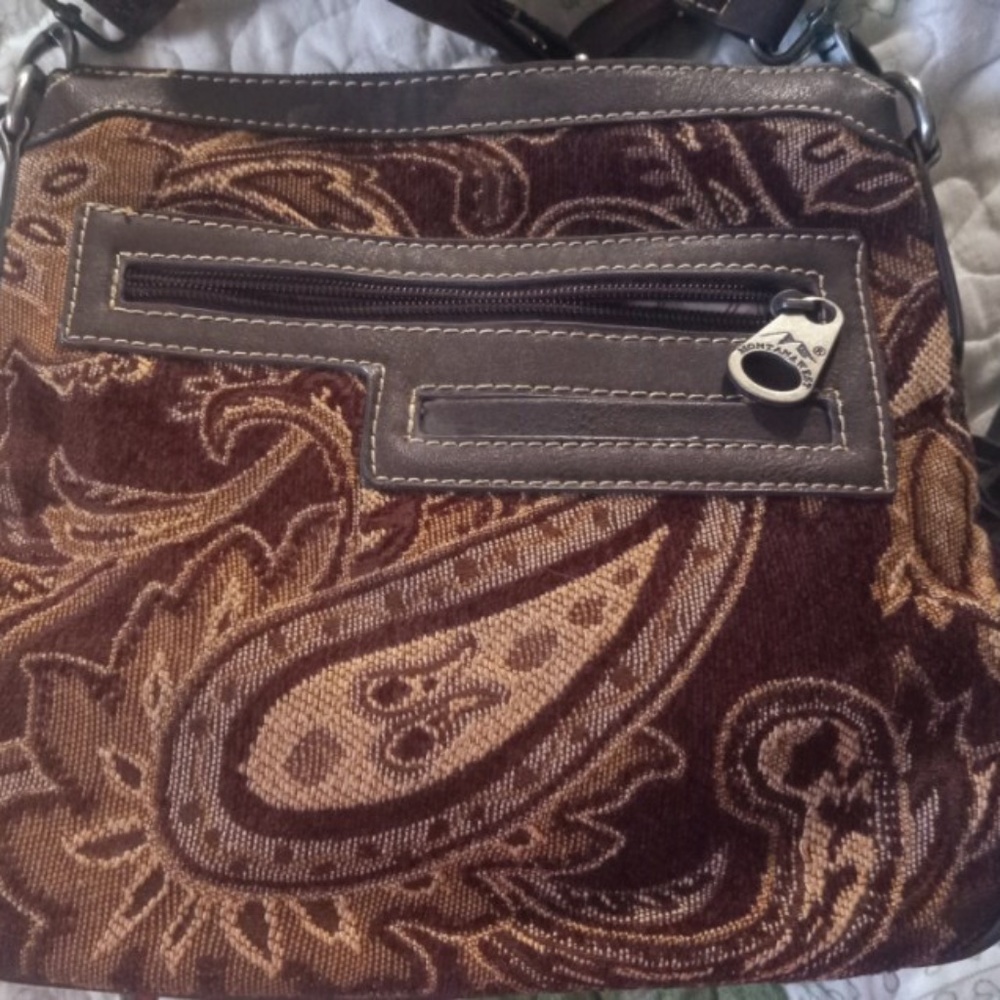 Montana West Paisley Crossbody with Side Suede Fringe